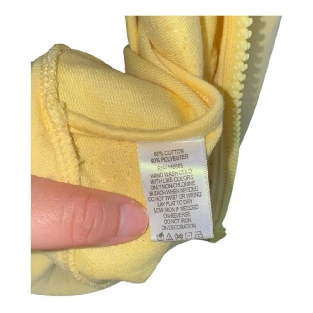Quaker Factory QVC‎ Women's Large Yellow Sequins Zip Up